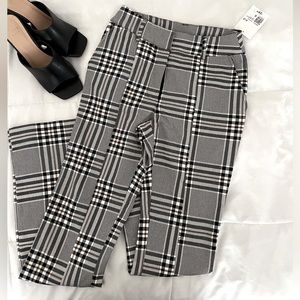 Forever 21 Plaid Split Hem Flare Pants